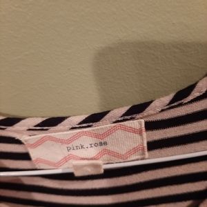 Pink Rose black and white summer dre